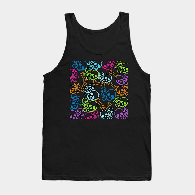 Skulls and bones Tank Top by DeraTobi